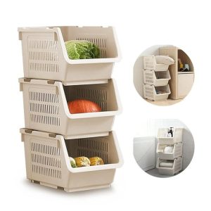 Stackable Bins For Organizing Food,
