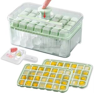 Press Ice Tray Container
