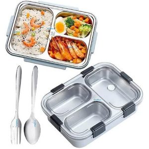 3 Section Steel Lunch Box