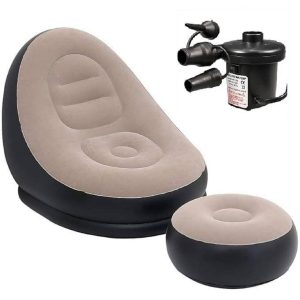 Inflatable Leisure Sofa Chair and Footstool,